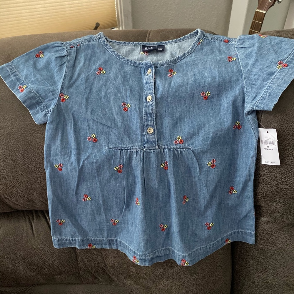 Girls Size M (8) denim top